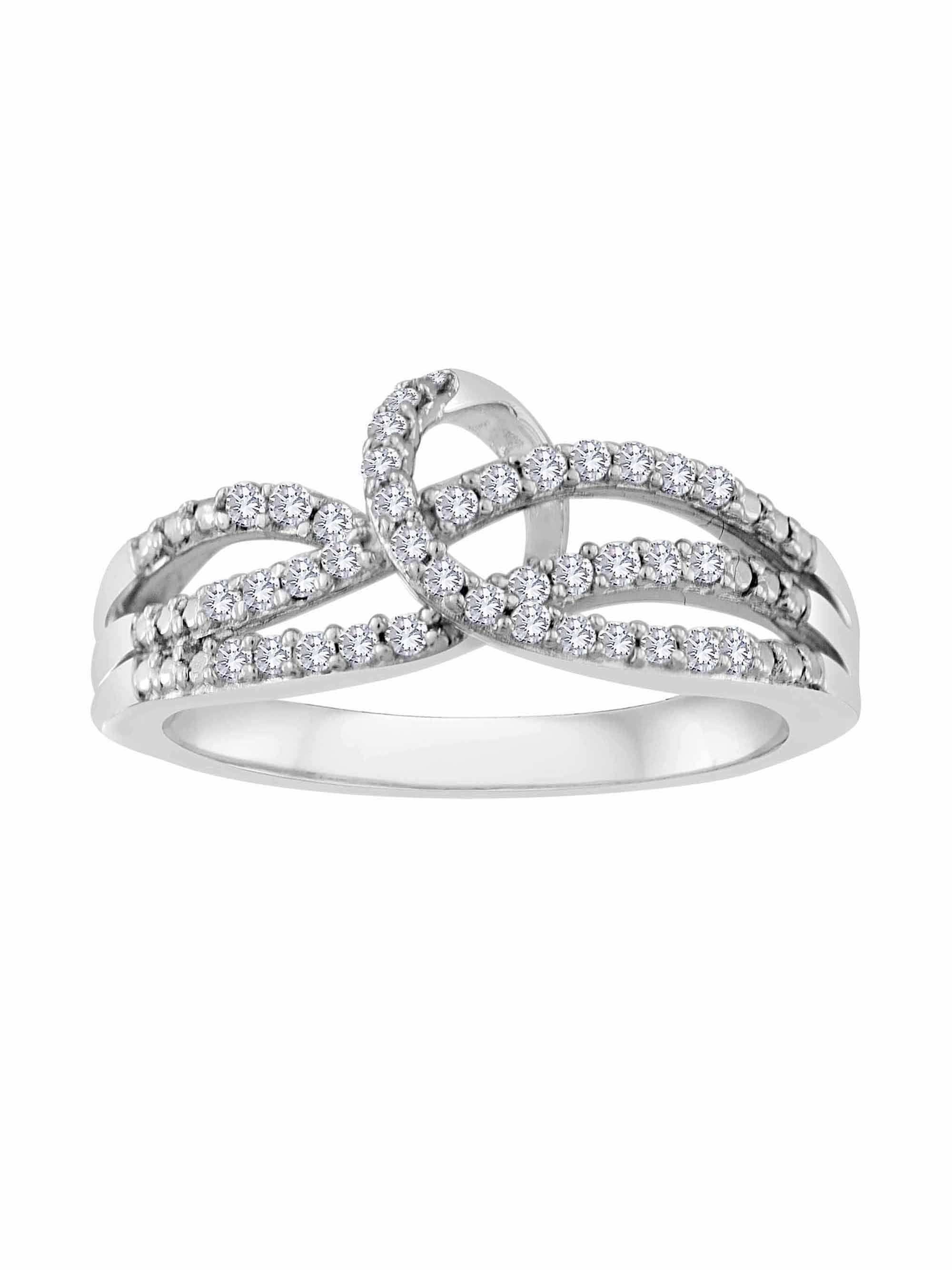 Brilliance Fine Jewelry 1/4 Carat T.W. Genuine Diamond Sterling Silver