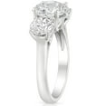 thumbnail image 3 of Pompeii 5Ct Three Stone Moissanite Ring 10k White Gold (,), 3 of 3