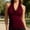 Red 1, variant on Women's Tennis Tanks Casual Draped Front Tank Top with Backless Design for Everyday Comfort and Fit Blue 1 S