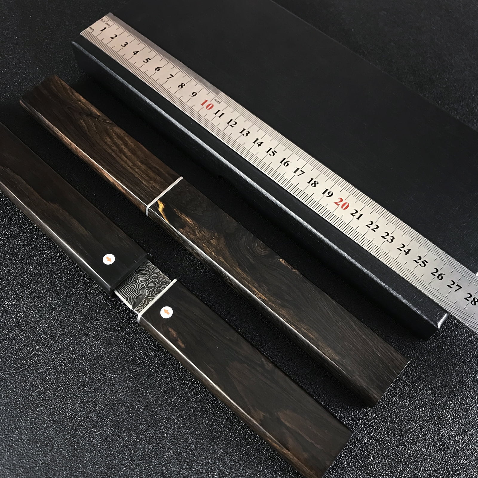 Samurai Knife Japanese Katana, Tanto Knife with VG 10 Damascus Steel Blade and Ebony Handle