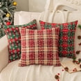thumbnail image 3 of 2PCS Christmas Plaid Decorative Throw Pillow Covers Snowflake for Sofa Farmhouse Decor，12x20 Inch, 3 of 12
