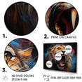 thumbnail image 3 of Designart "Emotions In The Roaring Of Lions" Animals Lion Floater Framed Canvas Prints, 3 of 5