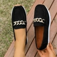 thumbnail image 2 of Women’s Casual Summer Loafers Light Flat Shoes with Rhinestone Chain Detail for Everyday Wear, 2 of 10