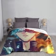 thumbnail image 5 of Anime Todoroki My Hero Academia Flannel Blanket Ultra-Soft Micro Fleece Throw Blanket For Bed Sofa Couch Car Office Unisex Adult Fuzzy Bed Blanket Cozy Kids Throw Blanket 50"x40", 5 of 7