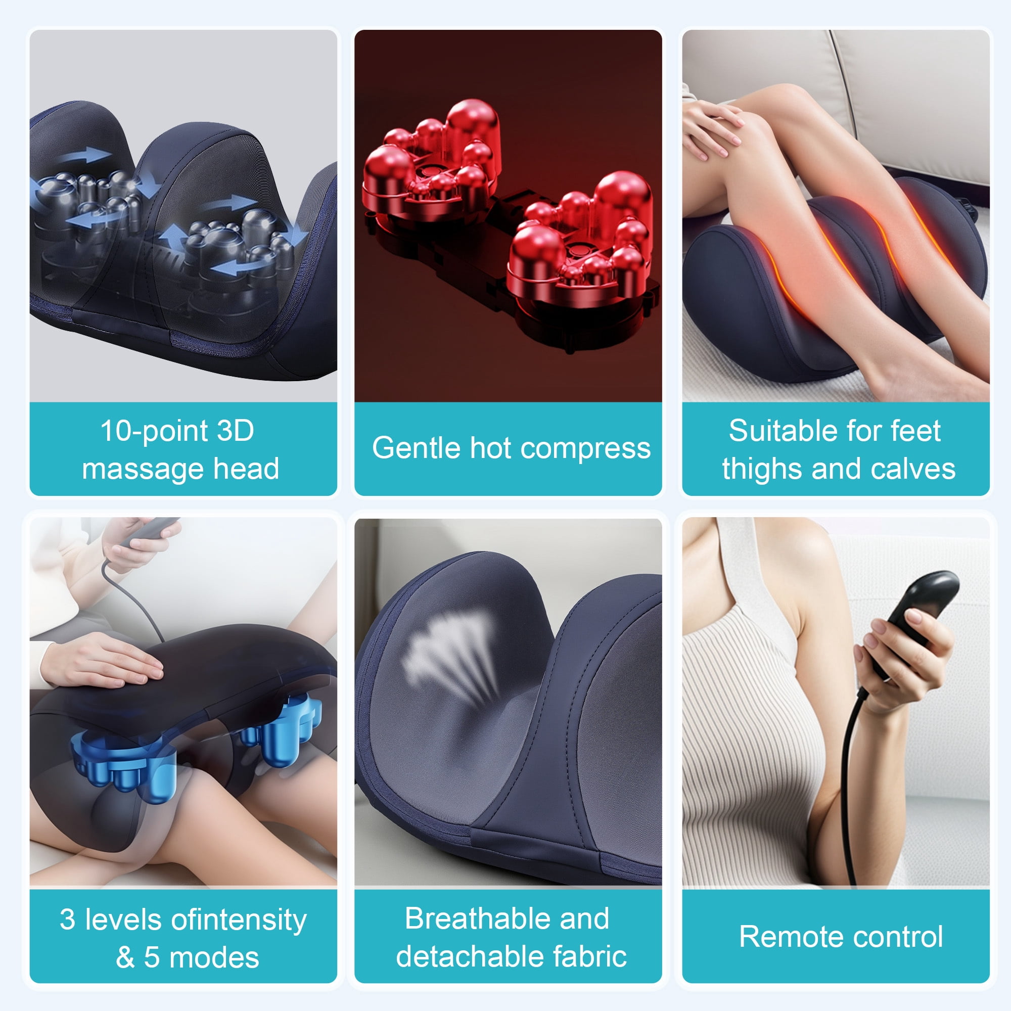 ALLJOY Shiatsu Foot Massager Machine with Heat, Foot and Calf Massager for Plantar Fasciitis, neuropathy,Pain Relief, Gifts for Women & Men