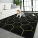 thumbnail image 1 of Alfombra TWINNIS Shaggy Push de 152 x 24 cm, color negro y dorado, 1 of 9