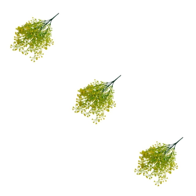 Moyic 10 bolsas de flores de plantas verdes simuladas decoraciones de salón ramo simulado de sauces dorados amarillos