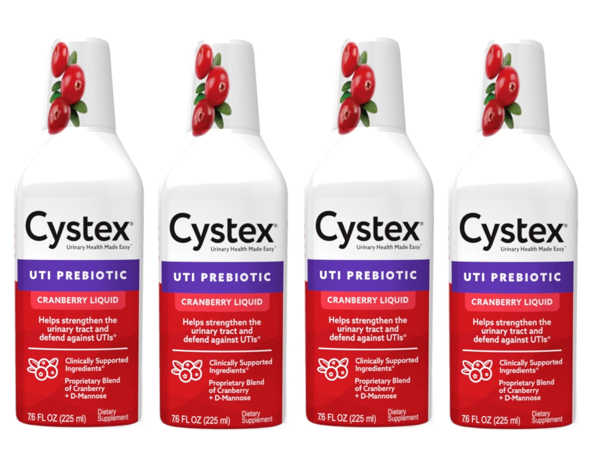 glutathione for uti Cystex Urinary Health Maintenance UTI Supplement, Cranberry Prebiotic  D-Mannose with Vitamin C, 7.6 fl oz