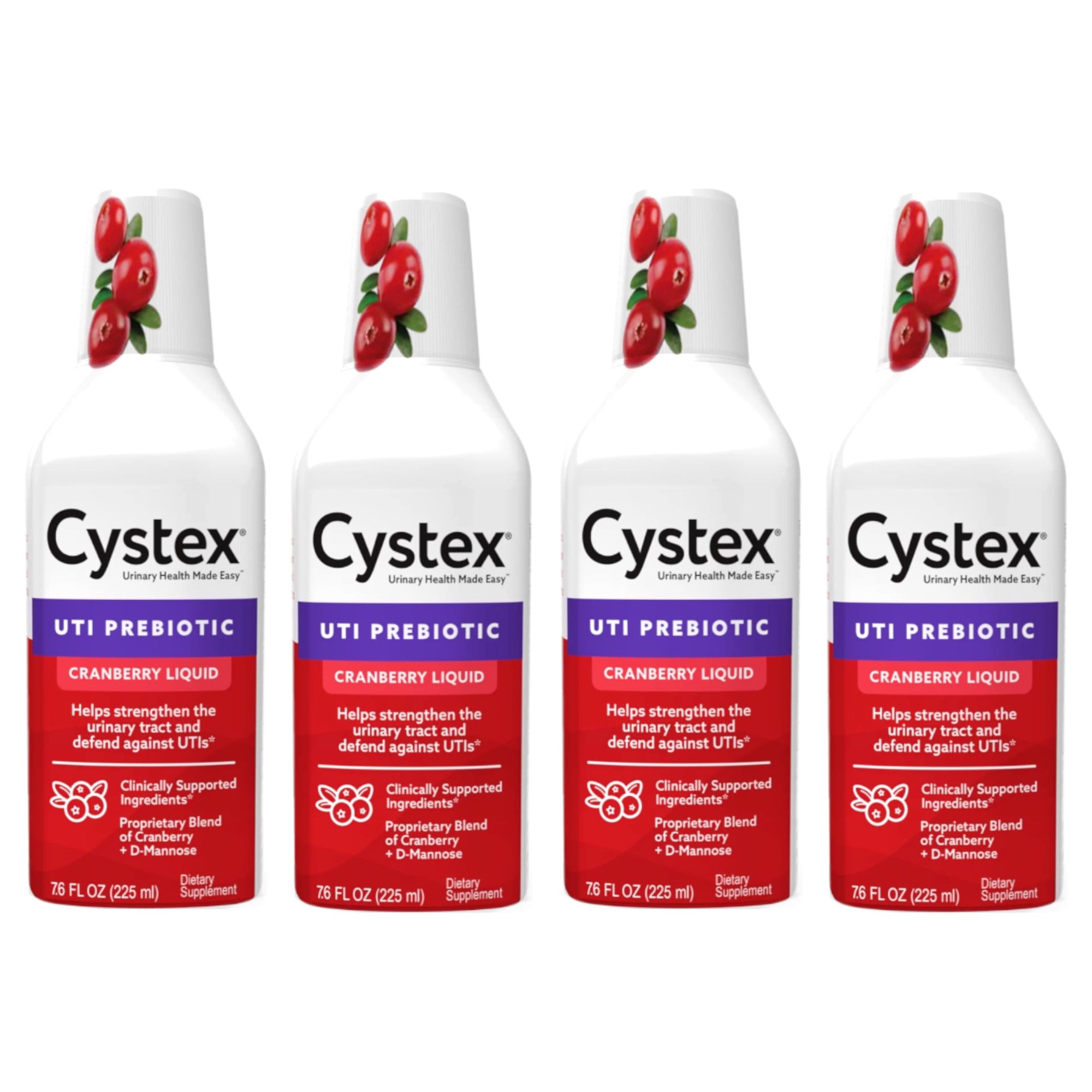 Cystex Urinary Health Maintenance Antioxidant, Cranberry, 7.6oz, 4-Pack