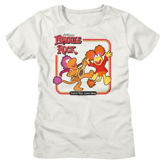 Fraggle Rock Dance Square Vintage White Women's T-Shirt S