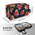 thumbnail image 3 of Uemuo Red Rose Flower Pattern Portable Toiletry Bags with Handle, Waterproof travel Make up Bags for Women, Large Capacity Travel Cosmetic Bags, 3 of 9