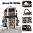 thumbnail image 3 of FORMRS Mini Backpack Purse for Women Quilted Travel Daypack Casual Shoulder Bag, Beige Wavy Plaid, 3 of 7