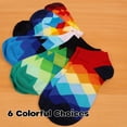 thumbnail image 6 of BambooMN Colorful Unisex Diamond Trails Rayon From Bamboo Ankle Socks for Men and Women - Desert Dusk - Small - 1 Pair, 6 of 6