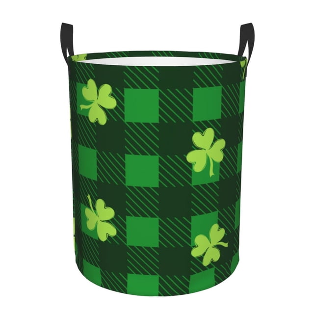 Fotbe Happy St. Patrick's Day5 Cesto de Ropa con Asas, Cesto Impermeable de Gran Capacidad, Bolsa de Lavado para Dormitorio, Cesto de Ropa con Ruedas y Asas-Medium