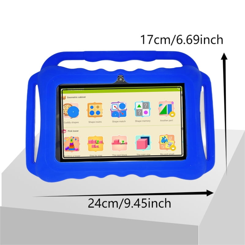 Kids Tablet with FREE Educational Contents, Android 12 Study Pad,7 Inch HD display,4GB RAM 32GB ROM,Quad Core,WIFI,Bluetooth,2Cameras,Google Teachers Approved Apps, Online Class Zo