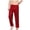 Red, variant on Deago Men's Satin Silky Pajama Pant Long Pj Bottoms Soft Lounge Sleep Pants with Drawstring (Blue, M)