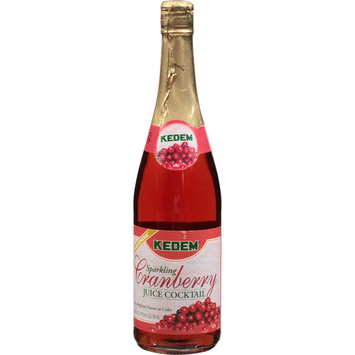Kedem Sparkling Juice Cocktail, Cranberry, 25.4 Fl Oz, 6 Count