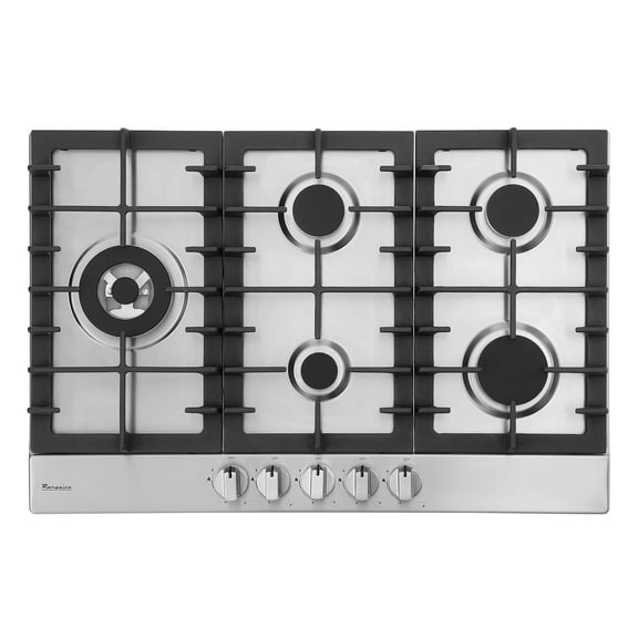 Rangaire RCG301S 30" Gas Cooktop - Stainless Steel, Sealed Burners, Cast Iron Grates, Die Cast Metal Burner Controls