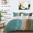 thumbnail image 3 of King 4 Piece Bedding Set Vintage Plank Turquoise Brown Soft Breathable Duvet Cover and Pillowcase, Farmhouse Wooden Board Duvet Cover Set Bed Sheets for Bedroom Dormitory Guest Room, 3 of 9