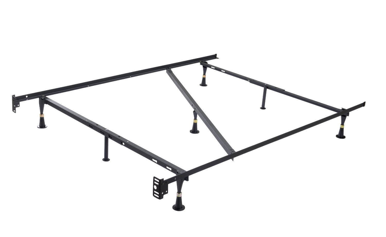 Hugo Metal Adjule Queen Full Xl Twin Heavy Hugo Metal Adjule Queen Full Xl Twin Heavy Duty Bed Frame With Center Support Rail 7 Legs Glides Only Com