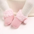 thumbnail image 5 of Oalirro First Walker Baby Boys Girls Shoes Infant Toddler Winter Warm Footwear Bowknot Newborn Prewalker Boots, 5 of 8