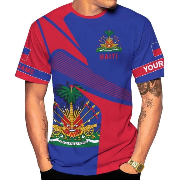 Personalized Haiti Shirt 3D, Haitians Flag Pride Shirt, Haiti Shirts for Men & Women, Haitian Pride Tshirt S-5XL (S)