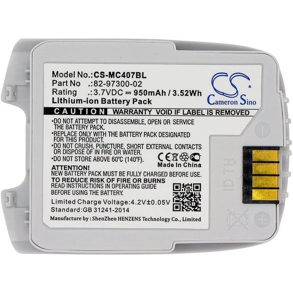 950mAh 82-97300-02 BTRY-CS40EAB00-04 Battery for Motorola CS4070 CS4070-SR