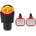 thumbnail image 1 of 2pcs Dip Clip In-car Sauce Holder And One French Fry Cup Holder Sets, Car, 1 of 3