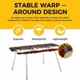 thumbnail image 4 of Christmas Tree Table Cloths for 8 Foot Rectangle Tables, Black Red Plaid Xmas Tree Snowflake Patio Waterproof Elastic Fitted Tablecloths, Washable Rectangular Table Cover for Camping, 4 of 8