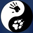 thumbnail image 3 of CafePress - Wolf Therian Ying Yang Kids Dark T Shirt - Dark T-Shirt Kids XS-XL, 3 of 4