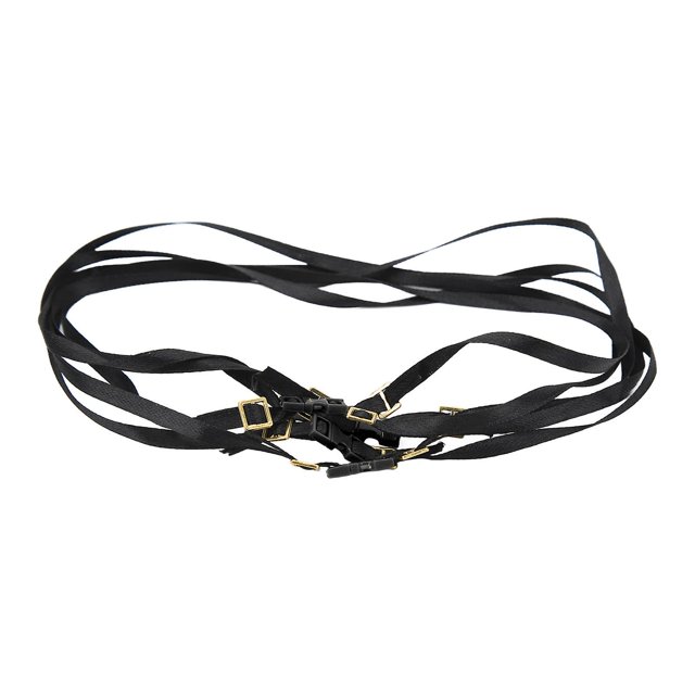 Lot de 5 sangles d'arrimage robustes et réglables pour bagages et barres de toit, échelle 1/10, noires