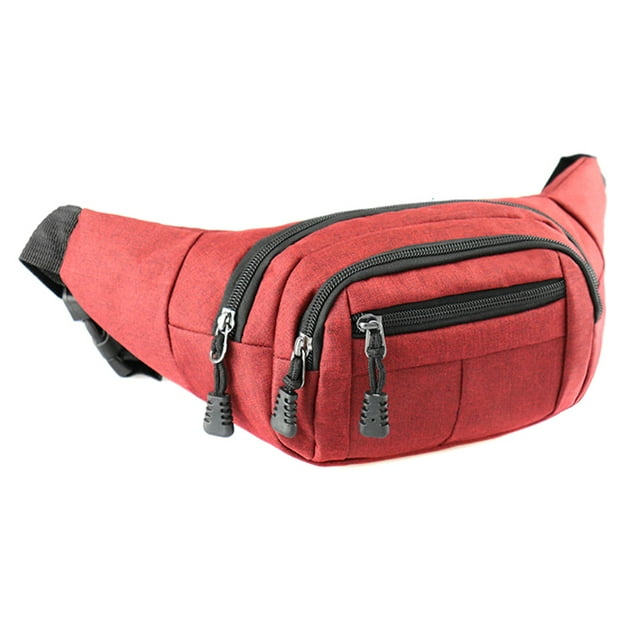 Sac Banane Imperméable Multi-Poches à Fermeture Éclair Porte-Monnaie Réglable pour Extérieur Neuf