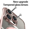 thumbnail image 4 of ELEHOLD Plating Magnetic Case for iPhone 16 Pro Case Transparent Clear Cover Kickstand Camera Lens Protection Compatible with Mag Safe Accessory Slim Shockproof Case for iPhone 16 Pro,Rosegold, 4 of 6