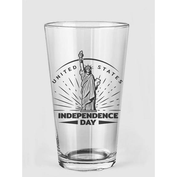 Smartprints Independence Day Liberty S Pint Glass -Image by Shutterstock, 16 oz Transparent Glass