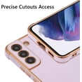 thumbnail image 2 of for Samsung Galaxy S21 5G Case Luxury Plating Edge Case Cover Slim Lightweight Glossy Bling Phone Case Soft TPU Shockproof Bumper Case Electroplated Case,Purple, 2 of 10