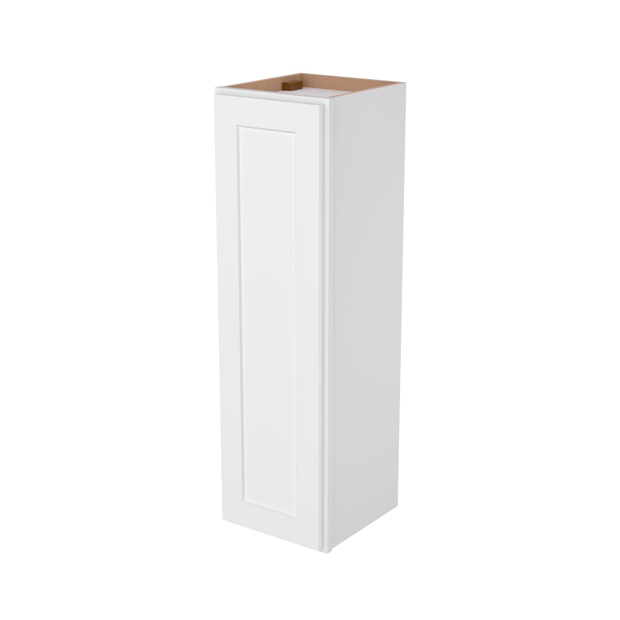 Furinno Shaker 1-Door-3 Shelves Wall Kitchen Cabinet, Ready to Assemble, 12 D x 12 W x 42 H, White