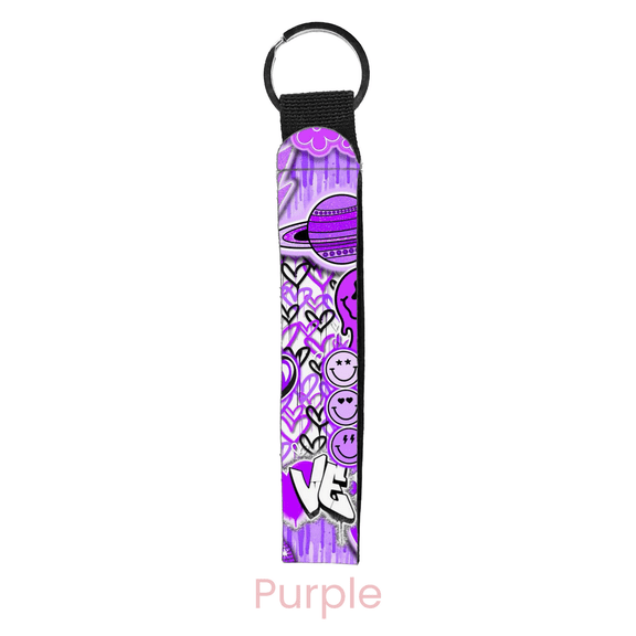 abbyrose Graffiti Wristlet Key Chain