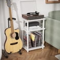 thumbnail image 2 of Mesa auxiliar Apicizon de madera MDF blanca de 3 niveles, 40 x 30 x 62 cm, 2 of 7