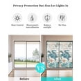 thumbnail image 4 of Window Privacy Film Teal Coastal Turtle Stained Glass Window Film Decorative Sun Block Window Cover Ocean Coral Nautical Anchor Retro Window Clings Static Adhesive Sticker for Bathroom 35.4"x78.7", 4 of 7
