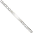 thumbnail image 2 of 925 Sterling Silver Figaro ID Identity Bracelet – Adult & Child Sizes 2 of 4