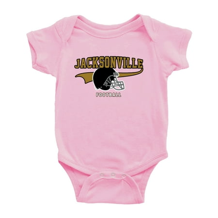 

Cute Jacksonville One-piece Outfits Football Jersey Baby Clothes (Pink 18-24 Monthes)