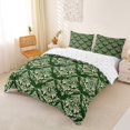 thumbnail image 3 of jejeloiu Rustic Damask Duvet Cover King,Western Vintage Floral King Bedding For Adults,Green Ivory,Reversible,3-Piece,1 Duvet Cover and 2 Pillowcases, 3 of 6