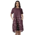 thumbnail image 1 of Moomaya Short Sleeve Dresses Women Scoop Neckline Printed Dresses With Pockets, 1 of 6