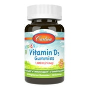 Carlson Labs - Kid's Vitamin D3 Gummies Fruit 1000 IU - 60 Gummies
