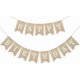 thumbnail image 1 of Happy Birthday Banner for Birthday Party Decorations, Rustic Burlap Bunting Chevron, 2 in 1, Linen White, 1 of 3