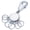 Silver, variant on Troika Patent Exchangeable Rings Keychain in Three Finishes