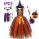 thumbnail image 3 of Disfraz de bruja de Halloween para niñas, disfraz de bruja malvada, disfraz de Purim, fiesta de carnaval, Navidad, vestido de tutú para niñas pequeñas, vestido de fiesta, 3 of 4