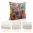 thumbnail image 4 of Pratyus Flowers Bouquet Painting Modern Rustic Decorative Pillow Cases with Zipper Home Decor for Car Couch Bedroom 1PC 12x12in, 4 of 5