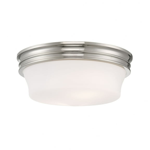 5912-PN-MO-Norwell Lighting-Galen - 3 Light Flush Mount-6 Inches Tall and 14 Inches Wide-Polished Nickel Finish