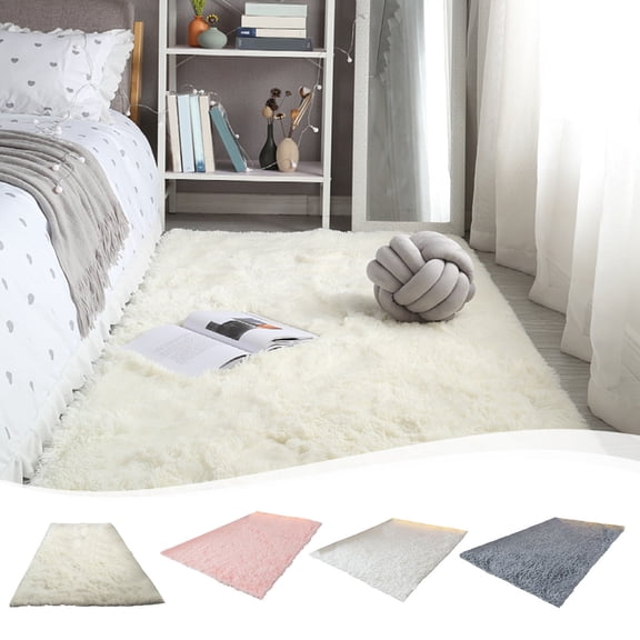 Skegnu Kitchen Rugs Plush Area Rugs For Bedroom Turquoise Green, 63x60 Inches Rug, Shag Rugs For Living Room, Furry Carpet For Kids Girl Room, Plush Indoor Throw Rug For Gifts for Family